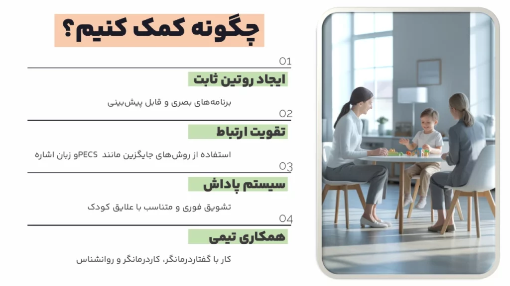 چگونه به کودک دارای اوتیسم کمک کنیم؟